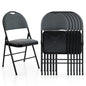 GiantexUK Folding Chairs Set of 2/4/6, Padded Seats Metal Frame Event Chairs with Backrest and Non-Slip Foot Pads