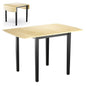 GiantexUK Drop Leaf Dining Table, Rectangle Extendable Kitchen Table with Non-Slip Foot Pads