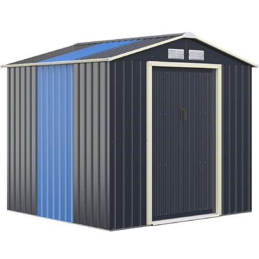 GiantexUK 7x4FT Metal Garden Shed and Extension Kit