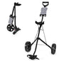 Folding Golf Push Pull Cart, Lightweight 2 Wheels Golfs Bag Trolley with Convenient Handle