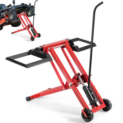 GiantexUK Ride on Mower Jack Lift, Folding Height Adjustable Lifting Device with Wheels