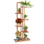 6-Tier Plant Stand, 7 Potted Flower Rack High Low Display Shelf for Garden Balcony Patio Living Room(6 Tiers, without Fence)