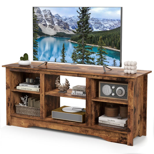 TV Stand for TVs up to 65 Inch, 147cm Living Room Bedroom TV Unit Console Table for 18" Electric Fireplace