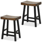 GiantexUK Bar Stools Set of 2/4, Backless Counter Height Stools with Footrests, Curved Seat & Anti-Slip Foot Pads, 44 x 33 x 62cm