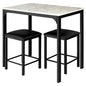 GiantexUK Dining Table Set, Kitchen Counter Table Bar Table and Stools Set with PU Leather Pad