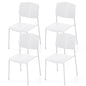 Dining Chairs Set of 4, Stackable Kitchen Chairs with Ergonomic Backrest & Wide Seat