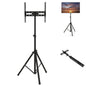 GiantexUK Tripod TV Stand, Height Adjustable 360° Swivel TV Floor Stand with Non-Slip Foot Pads