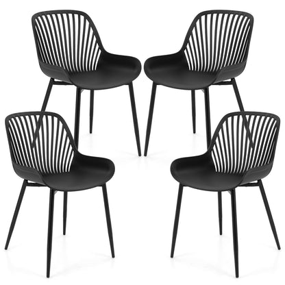 Dining Chairs Set of 4, Modern Kitchen Chairs with Lattice Backrest