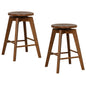 GiantexUK Bar Stools Set of 2/4, Rubber Wood Swivel Barstools with Footrests & Non-Slip Foot Pads