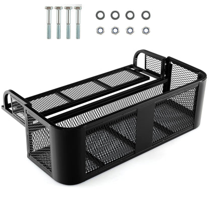 GiantexUK ATV Rear Drop/Front Cargo Basket, Heavy-Duty Metal Mesh Luggage Carrier Rack