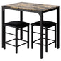 GiantexUK Dining Table Set, Kitchen Counter Table Bar Table and Stools Set with PU Leather Pad