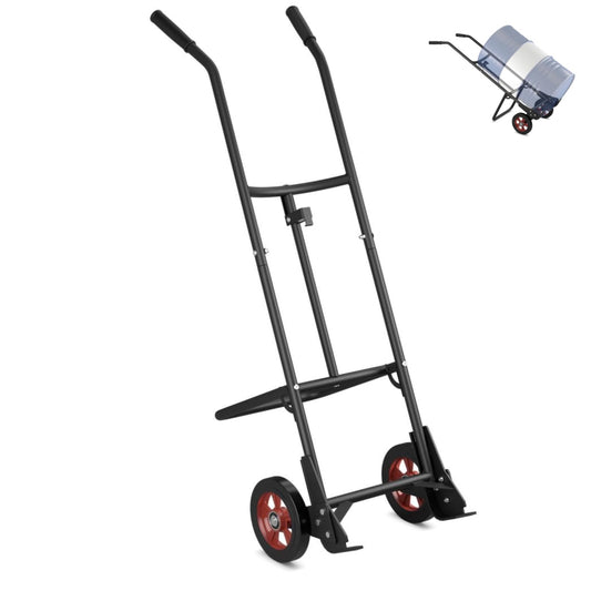 GiantexUK Oil Drum Hand Truck, Drum Transport Trolley with EVA Handles