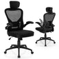 Mesh Office Chair, Ergonomic High Back Swivel Computer Desk Chair with Adjustable Headrest, Black