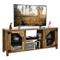 TV Stand for TVs up to 65 Inches, Wooden Farmhouse TV Cabinet Media Entertainment Center (Mesh Doors, 147 x 40 x 60cm)