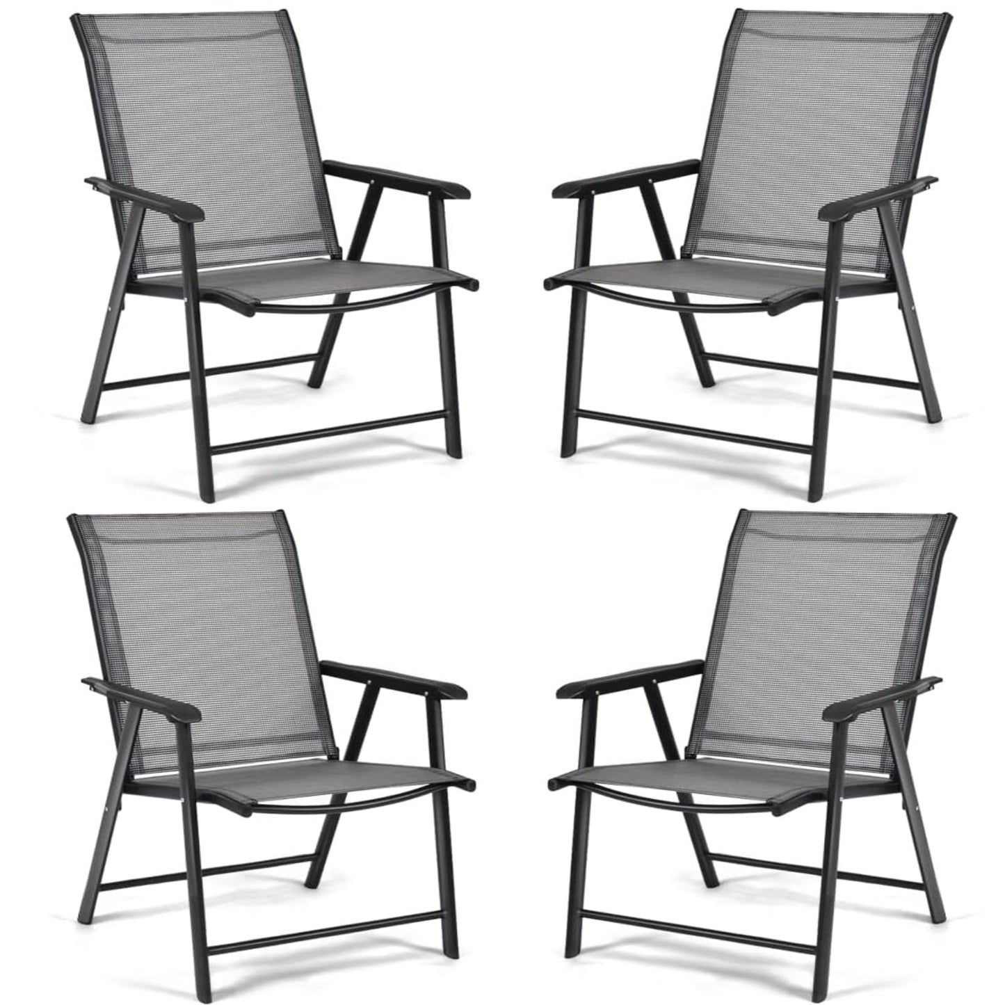 GiantexUK Folding Outdoor Dining Chairs Set of 2/4