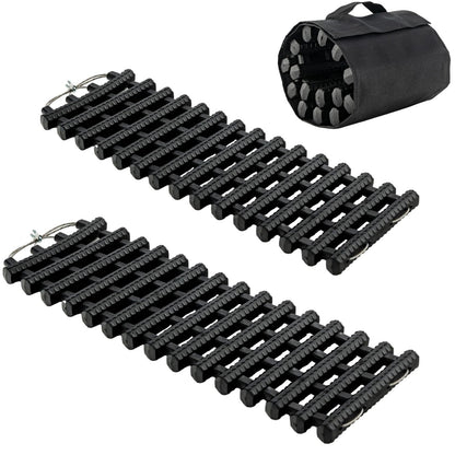 GiantexUK 2PCS Traction Mats, 23.5"/33.5"/39.5" Tire Recovery Track Pad Roll with Bag