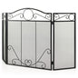 GiantexUK 3-Panel Folding Fire Guard, Metal Mesh Fireplace Screen, Heavy Duty Freestanding Spark Guard Safety Barrier (Scrollwork Pattern, 127 x 73cm)