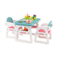 Toddler Table and Chairs Set, Plactic Children Activity Table with Storage Rack