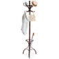 GiantexUK Rotating Coat Hat Rack, Wooden Freestanding Clothes Hanger with 12 Hooks