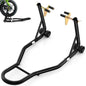 GiantexUK Motorbike Stand, Adjustable Front Track Paddock Stand on Wheels