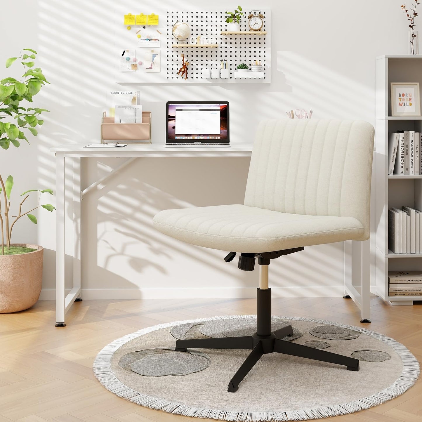 Home Office Chair, Height Adjustable Swivel Computer Desk Chair with Wide Seat