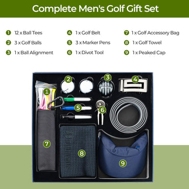 Golf Funny Gift Set for Men/Women, Complete Golf Accessories Set