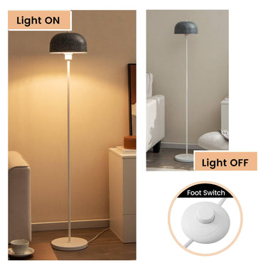 GiantexUK Floor Lamp, Standing Corner Lamp with Faux Terrazzo Lampshade, Foot Switch, Weighted Base & E27 Socket