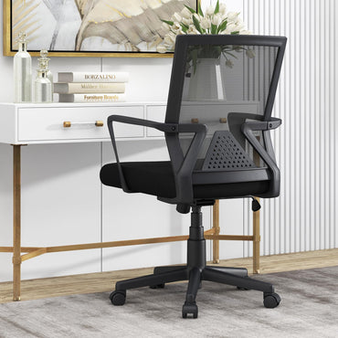 Ergonomic Office Chair, Height Adjustable Swivel Computer Desk Chair with Armrests