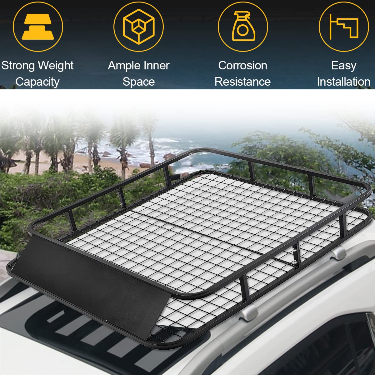 Fairing car top box cargo basket sale