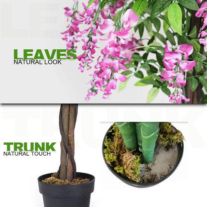 GiantexUK Artificial Tree, 180CM Fake Ficus Plant with Nursery Plastic Pot