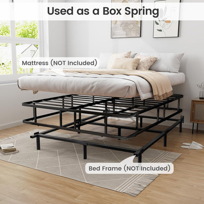 26cm Metal Platform Bed Frame, 5FT King Size Slat Support Mattress Foundation with Under-bed Storage