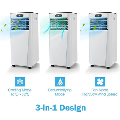 GiantexUK 7000BTU Portable Air Conditioner, 4 in 1 Mobile Air Cooler, Dehumidifier, 2 Speed Cooling Fan with WI-FI Smart APP, Sleep Mode, 24H Timer & Remote Control