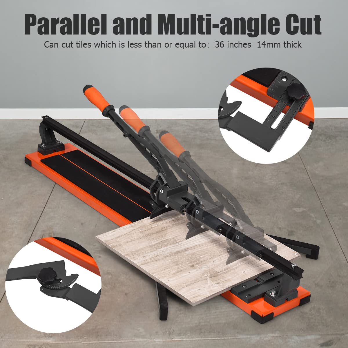 GiantexUK Manual Tile Cutter, 36 Inch Wall Floor Tile Cutting Machine with Single Rail Double Brackets