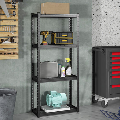 GiantexUK 4 Tier Garage Shelving Unit, Heavy Duty Adjustable Metal Shelves with Anti-tipping Device