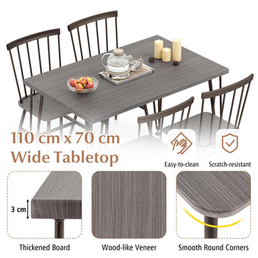 GiantexUK 5 PCS Dining Table Set, Wooden Kitchen Table and 4 Chairs