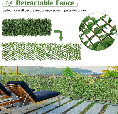 GiantexUK Artificial Leaf Hedge Panels, Greenery Wall Hedge Screening with Interlocking Design