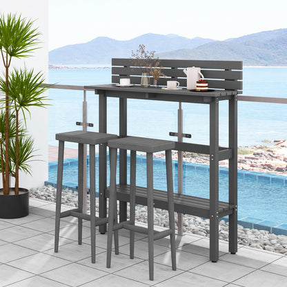 GiantexUK Outdoor Bar Table, Pub Dining High Table with Storage Shelf