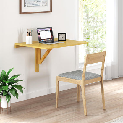 Wall-mounted Drop-leaf Table, Folding Floating Laptop Desk, 80x60CM, Capacity 20KG