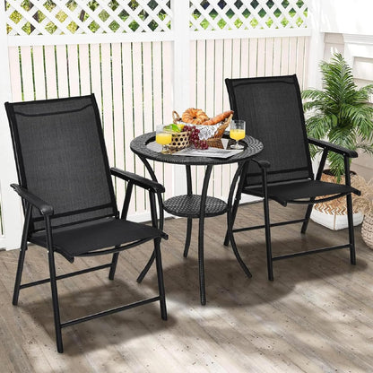 GiantexUK Folding Outdoor Dining Chairs Set of 2/4