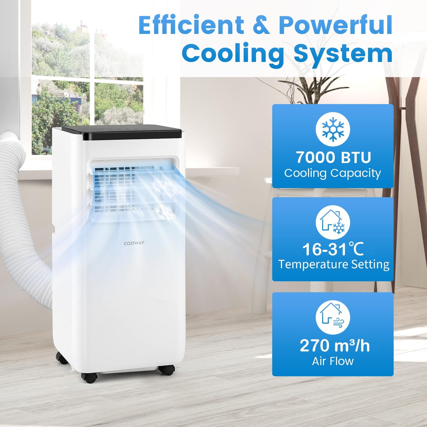 GiantexUK 7000BTU Portable Air Conditioner, 4-in-1 Air Conditioning Unit