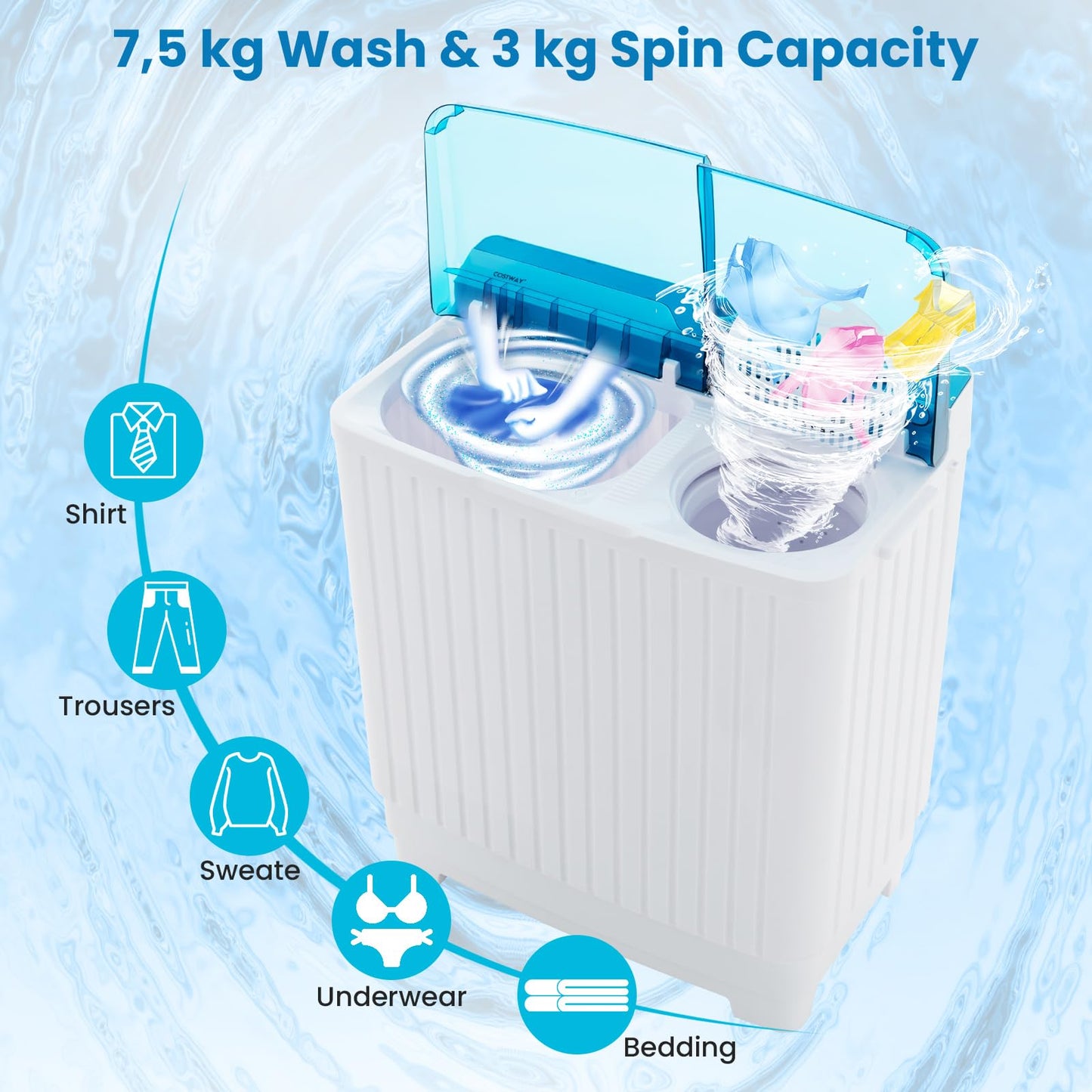 GiantexUK Twin Tub Washing Machine