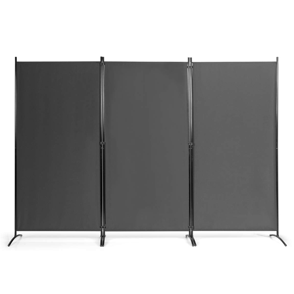 GiantexUK Foldable 3-Panel Room Divider, Movable Wall Privacy Separator