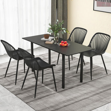 Dining Chairs Set of 4, Modern Kitchen Chairs with Lattice Backrest