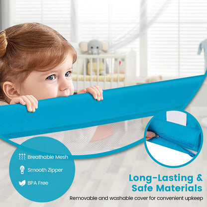 Bed Rail, 180cm Extra Long Toddler Safety Protection Guard, Folding Anti-Fall Beds Mesh Guardrail for Baby Kids