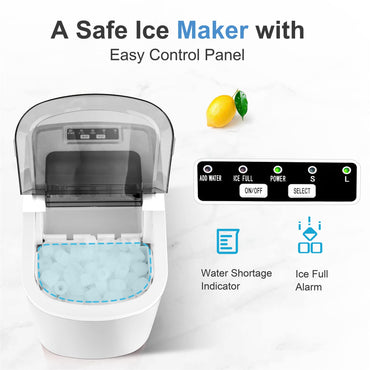 GiantexUK Electric Ice Maker, 12KG/24H Ice Cube Making Machine Ice Scoop and Basket