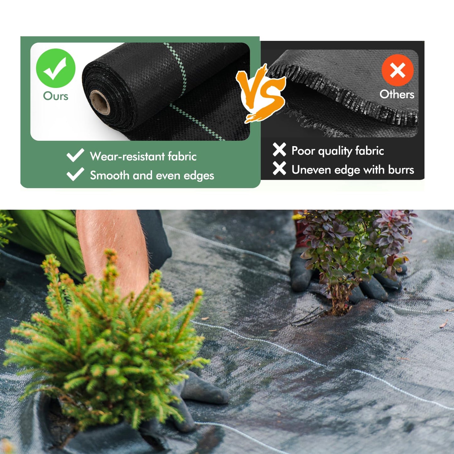 GiantexUK 50mx1m/25mx2m Weed Control Membrane