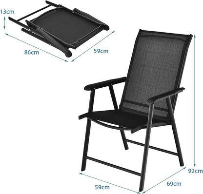 GiantexUK Folding Outdoor Dining Chairs Set of 2/4