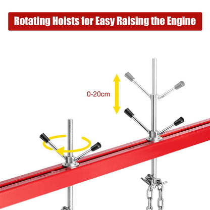 GiantexUK Steel Engine Support Double Beam, Heavy-Duty Motor Transverse Bar