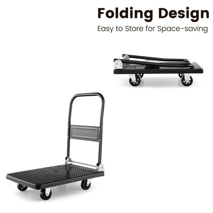 GiantexUK 200KG Folding Platform Trolley (72x48x81cm, 200kg)