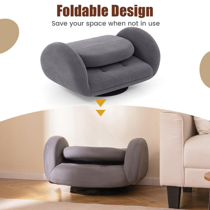 Folding Floor Chair, Lazy Sofa Bed Chair Seat with Adjustable Backrest & Armrests